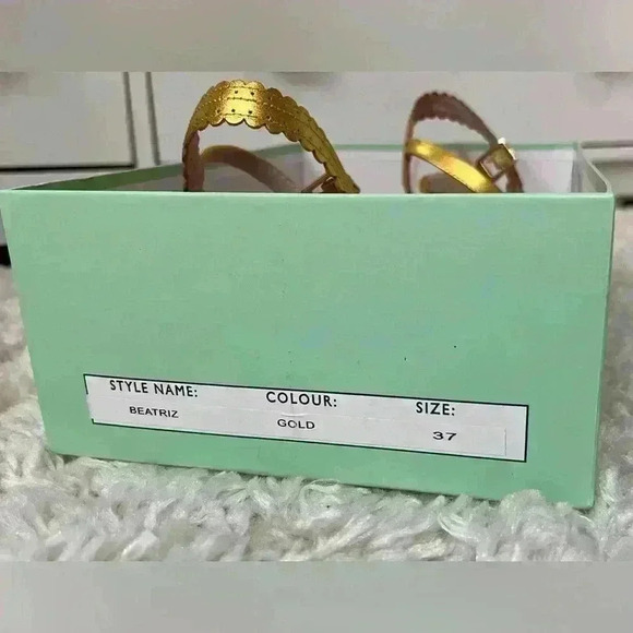 Miss L Fire Beatriz Gold Peep Toe Heels - Women’s - Picture 13 of 15